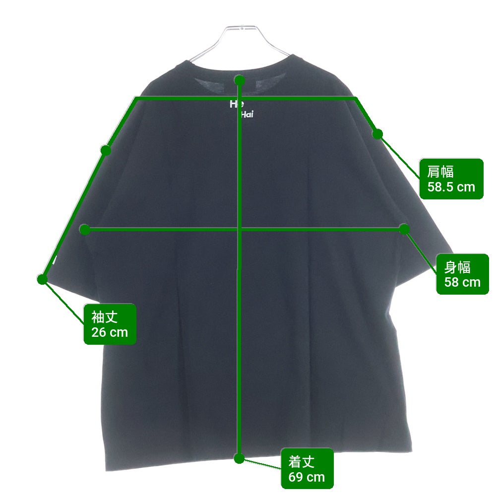 WIND AND SEA(ウィンダンシー) FENG FENG TEE ロゴプリント 刺繍 クルーネック 半袖Tシャツ カットソー ブラック WDS-CS-290