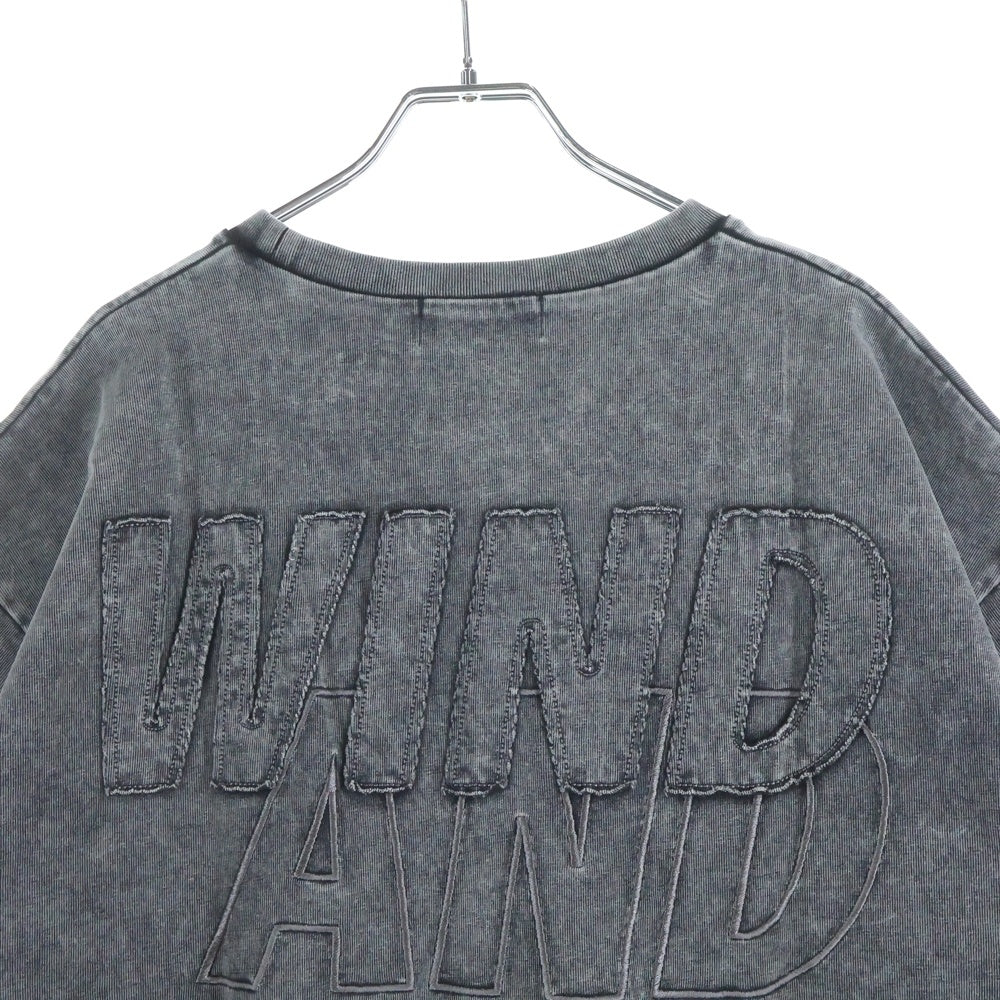 WIND AND SEA(ウィンダンシー) 24SS HIGH SULFER S/S TEE ハイサルファー加工 ロゴ刺繍 半袖Tシャツ カットソー グレー WDS-O-SIG-24-Q4-CS-02
