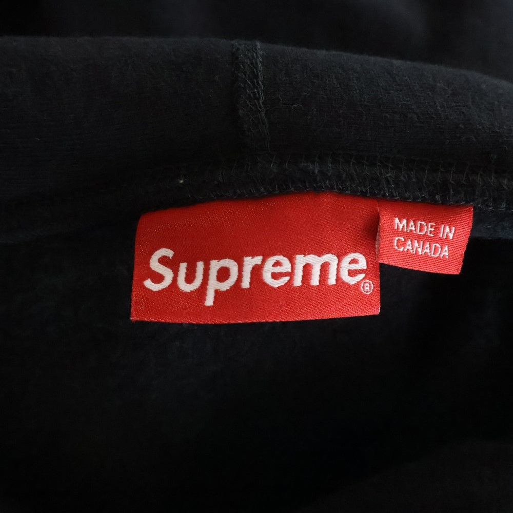 SUPREME(シュプリーム) 22SS Raised Handstyle Hooded Sweatshirt レイズドハンドスタイルロゴ 刺繍 スウェット プルオーバーパーカー フーディ ブラック