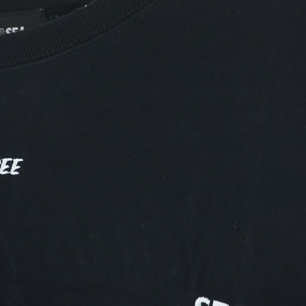 WIND AND SEA(ウィンダンシー) ×GEEK ARCVBX HOME WORK TEE ロゴ刺繍 クルーネック 半袖Tシャツ カットソー ブラック WDS-ARCVBX-35