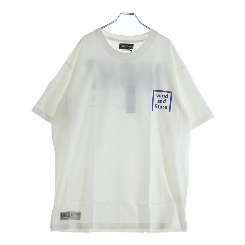 WIND AND SEA(ウィンダンシー) ×GOOD NIGHT 5TORE NIGHT AND T-SHIRT グッドナイトストア ロゴプリント クルーネック 長袖Tシャツ カットソー ホワイト WDS-GN5-04