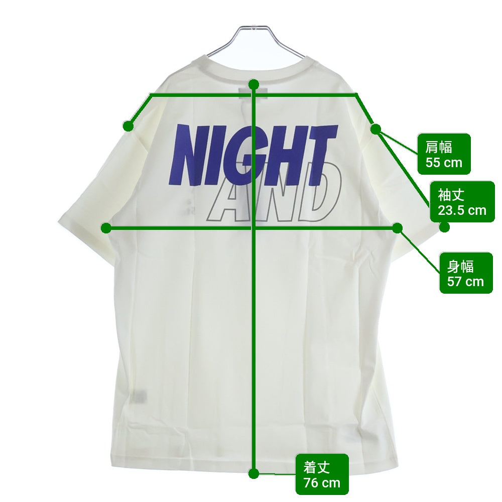 WIND AND SEA(ウィンダンシー) ×GOOD NIGHT 5TORE NIGHT AND T-SHIRT グッドナイトストア ロゴプリント クルーネック 長袖Tシャツ カットソー ホワイト WDS-GN5-04