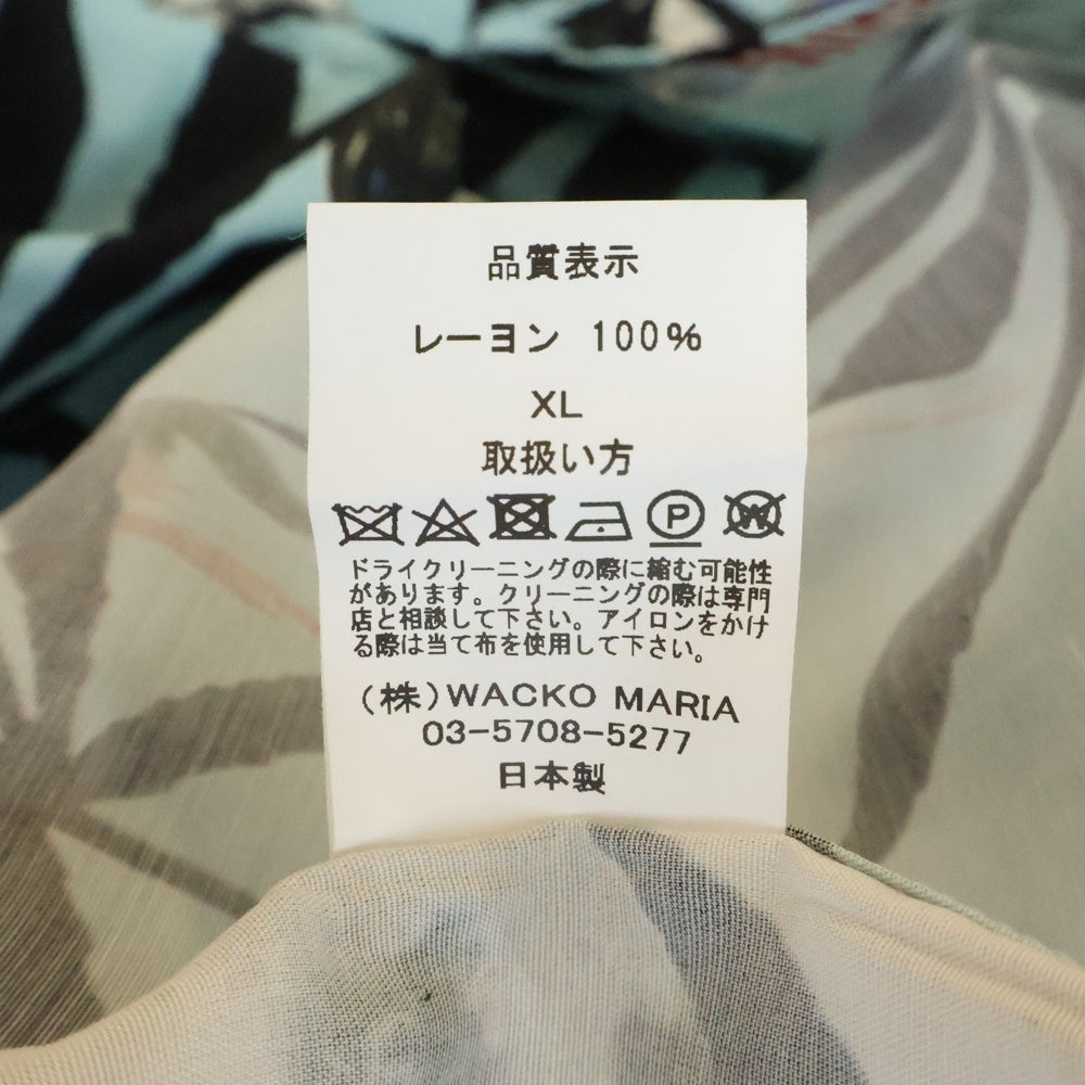 WACKO MARIA(ワコマリア) 24SS ×HIGHTIMES S/S HAWAIIAN SHIRT TYPE 2 ハイタイムズ ハワイアン 総柄 レーヨン 半袖アロハシャツ ブルー HIGHTIMESーWM-HI06
