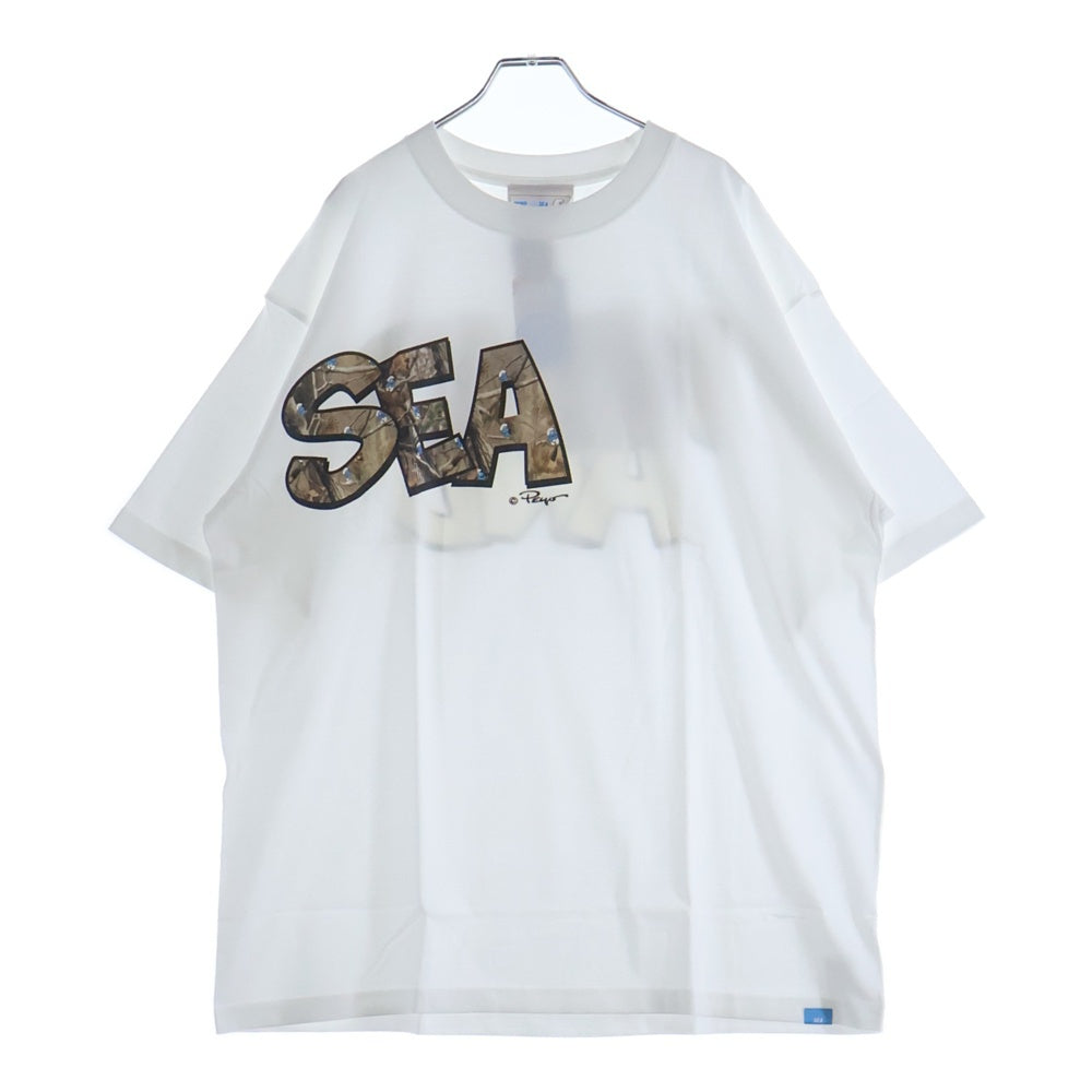 WIND AND SEA(ウィンダンシー) ×SMURF S/S TEE スマーフ プリント クルーネック 半袖Tシャツ カットソー ホワイト WDS-C-SMF-24-Q4-14