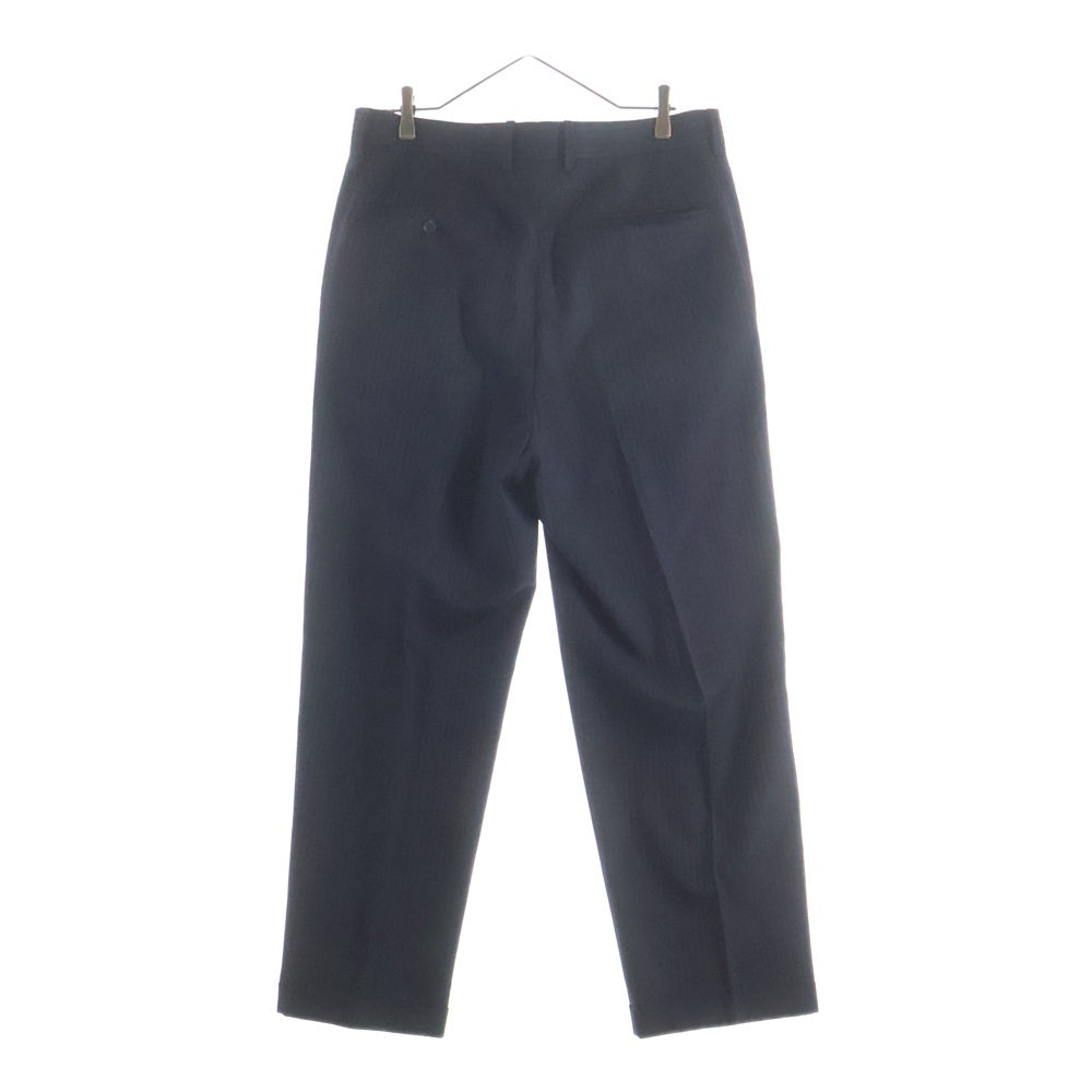 WACKO MARIA(ワコマリア) ×DORMEUIL ドーメル ストライプ スラックスパンツ ブラック