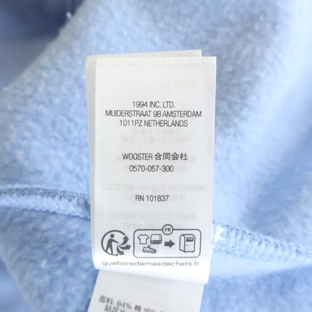 SUPREME(シュプリーム) 24AW Satin Applique Hooded Sweatshirt サテン アップリケ ロゴ スウェット プルオーバーパーカー フーディ ライトブルー