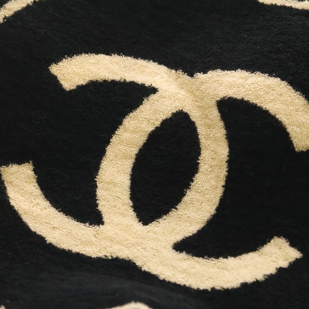 CHANEL(シャネル) スポーツライン ココマーク パイル地 ビーチバッグ 巾着 ワンショルダーバッグ ブラック レディース