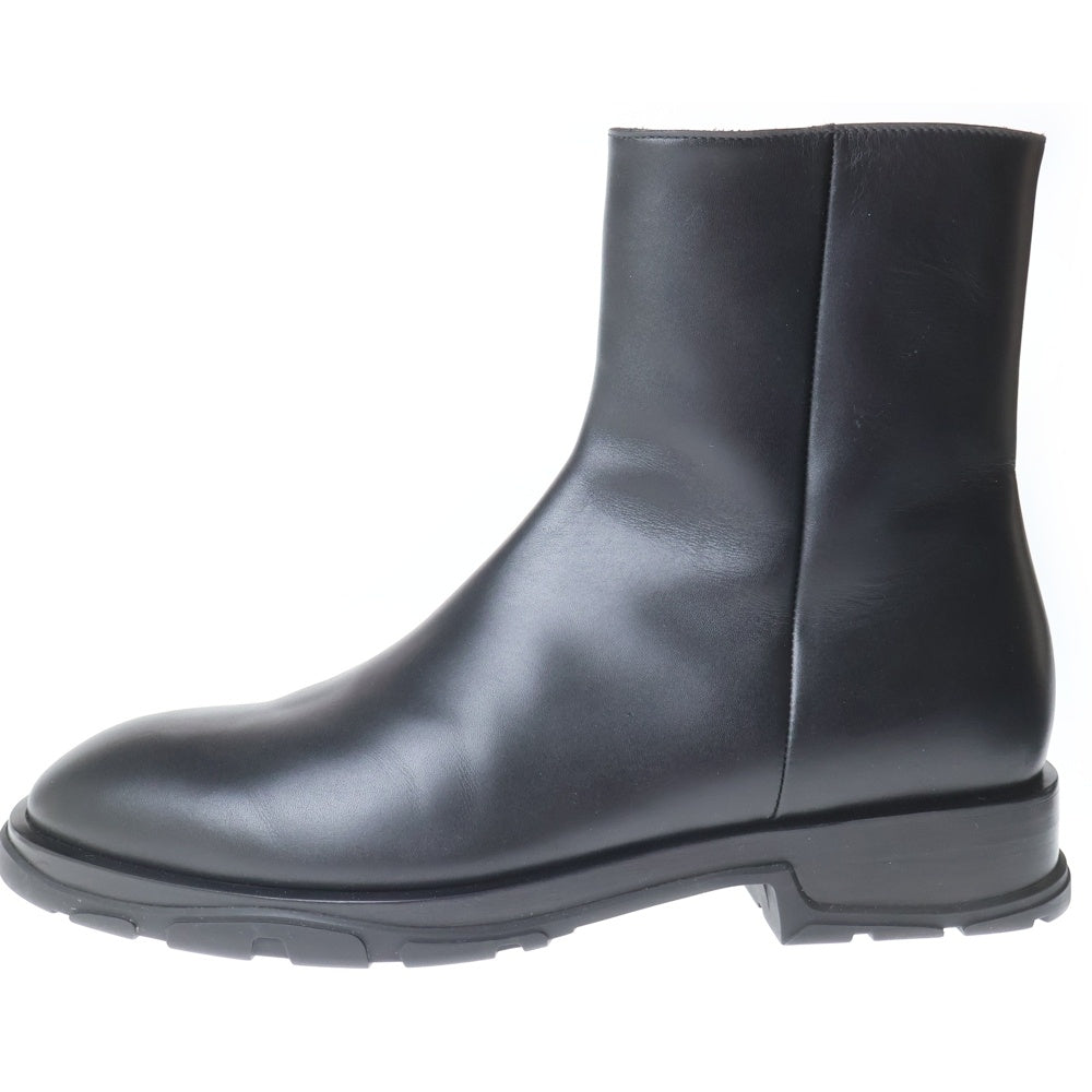 Alexander McQueen(アレキサンダーマックイーン) サイドジップ レザー アンクルブーツ ブラック 682816