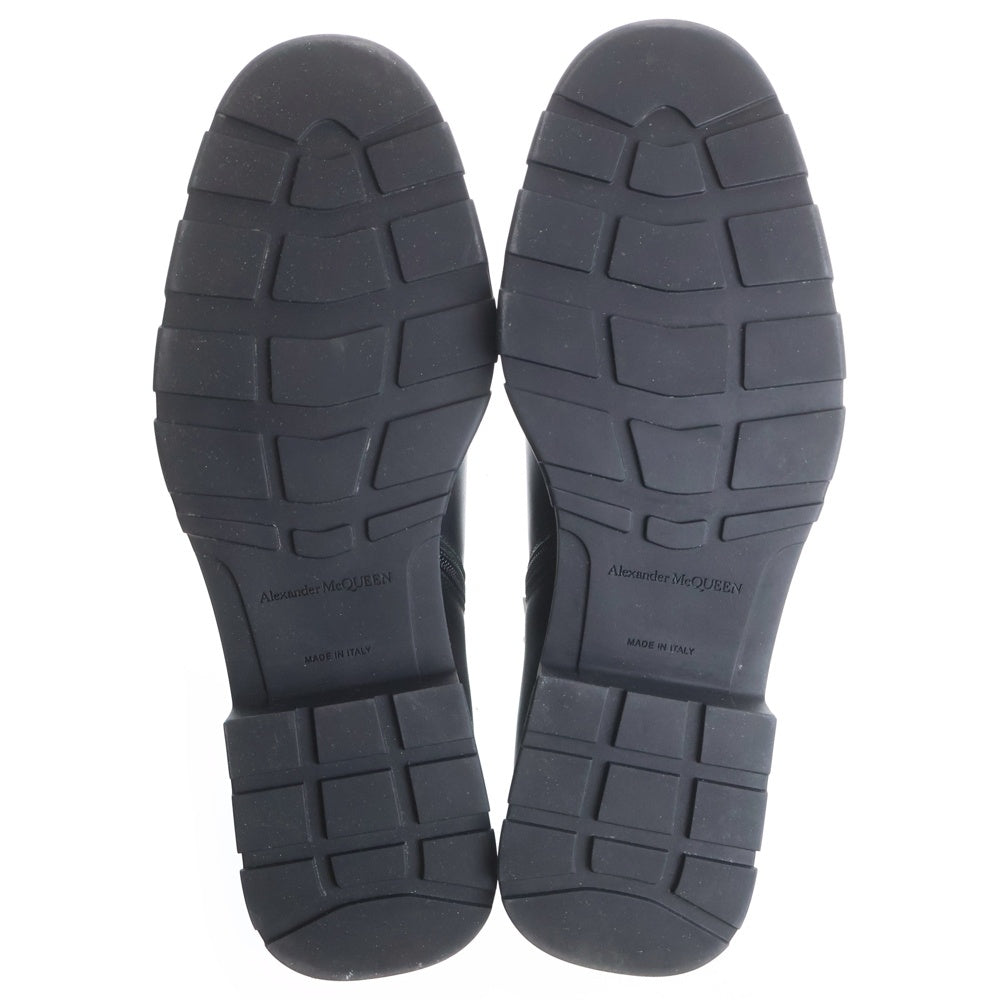 Alexander McQueen(アレキサンダーマックイーン) サイドジップ レザー アンクルブーツ ブラック 682816