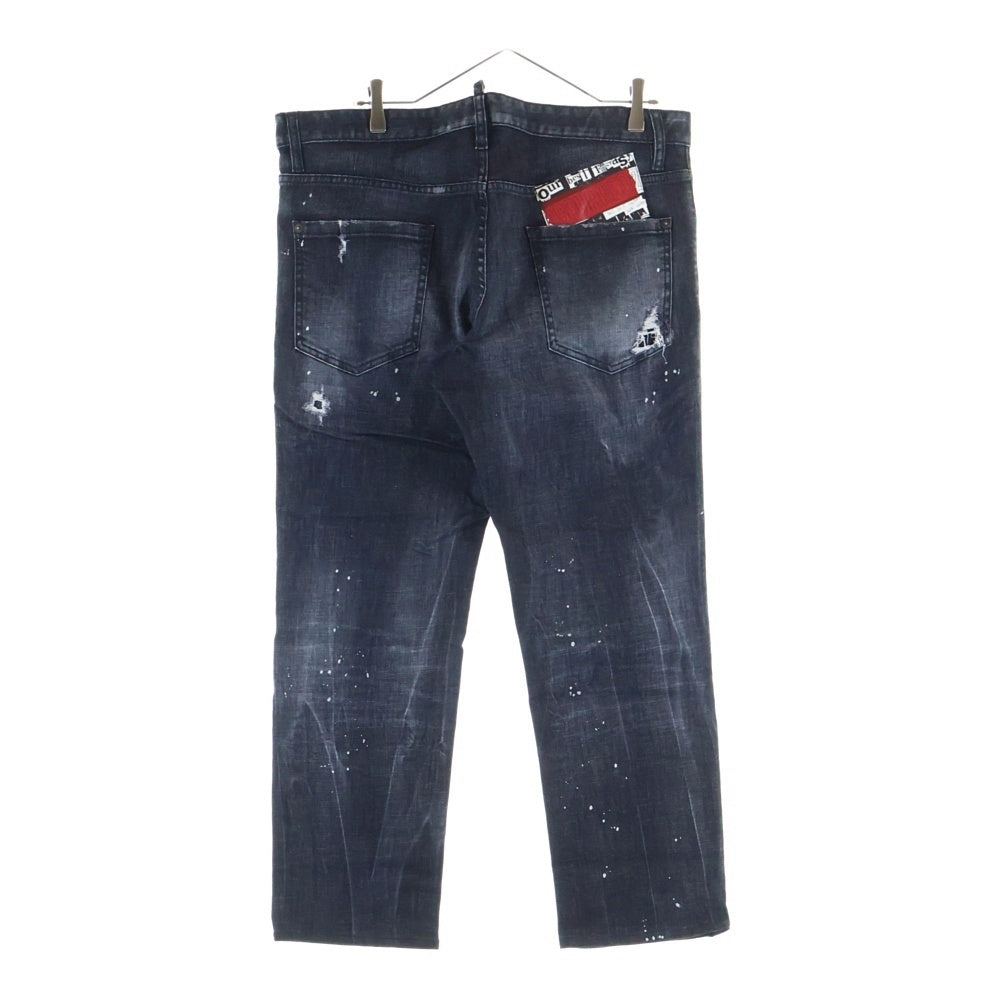 DSQUARED2(ディースクエアード) Tidy Biker タイディバイカー ダメージ デニムパンツ ブラック S74LB0489