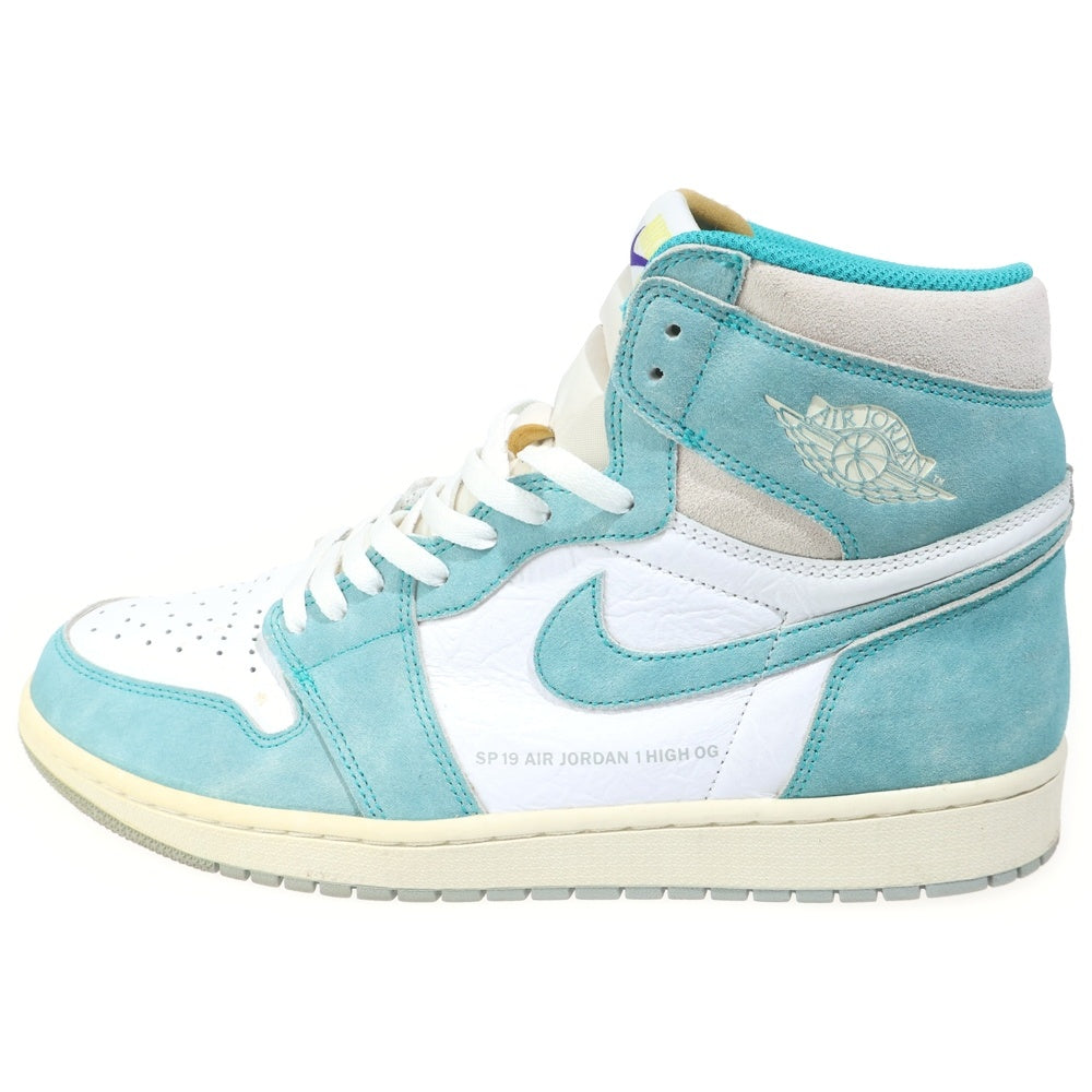 NIKE(ナイキ) AIR JORDAN1 RETRO HIGH OG エアジョーダン1 ターボグリーン ハイカットスニーカー ホワイト/グリーン US13/31cm 555088-311