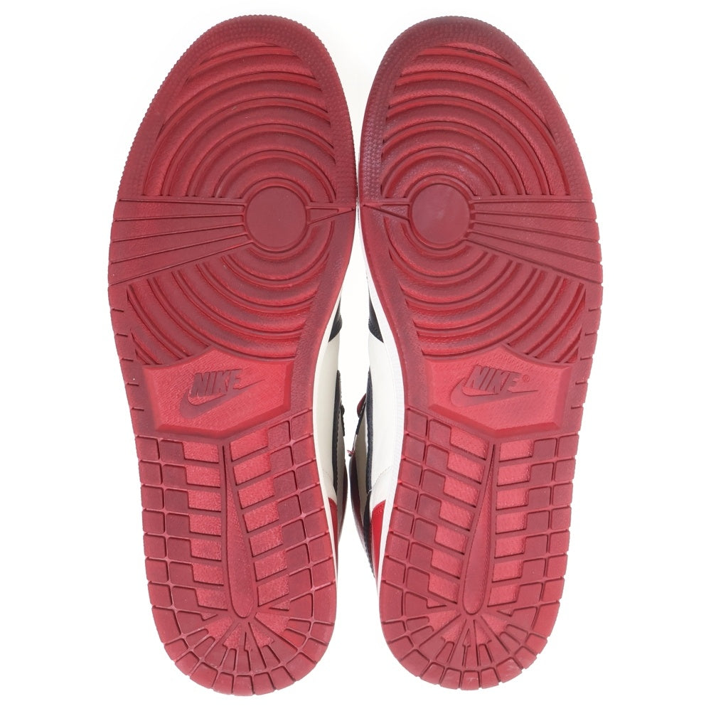 NIKE(ナイキ) AIR JORDAN1 RETRO HIGH OG エアジョーダン1 ブレッド ハイカットスニーカー ホワイト/レッド/ブラック US12/30cm 555088-610