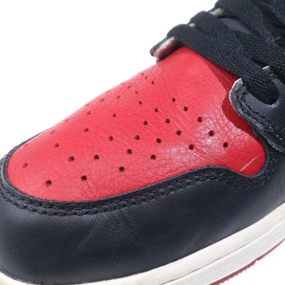 NIKE(ナイキ) AIR JORDAN1 RETRO HIGH OG エアジョーダン1 ブレッド ハイカットスニーカー ホワイト/レッド/ブラック US12/30cm 555088-610