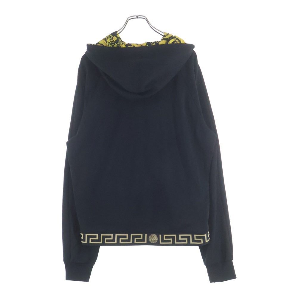 VERSACE(ヴェルサーチ) 20AW メデューサロゴ ジップパーカー ブラック AGU03005