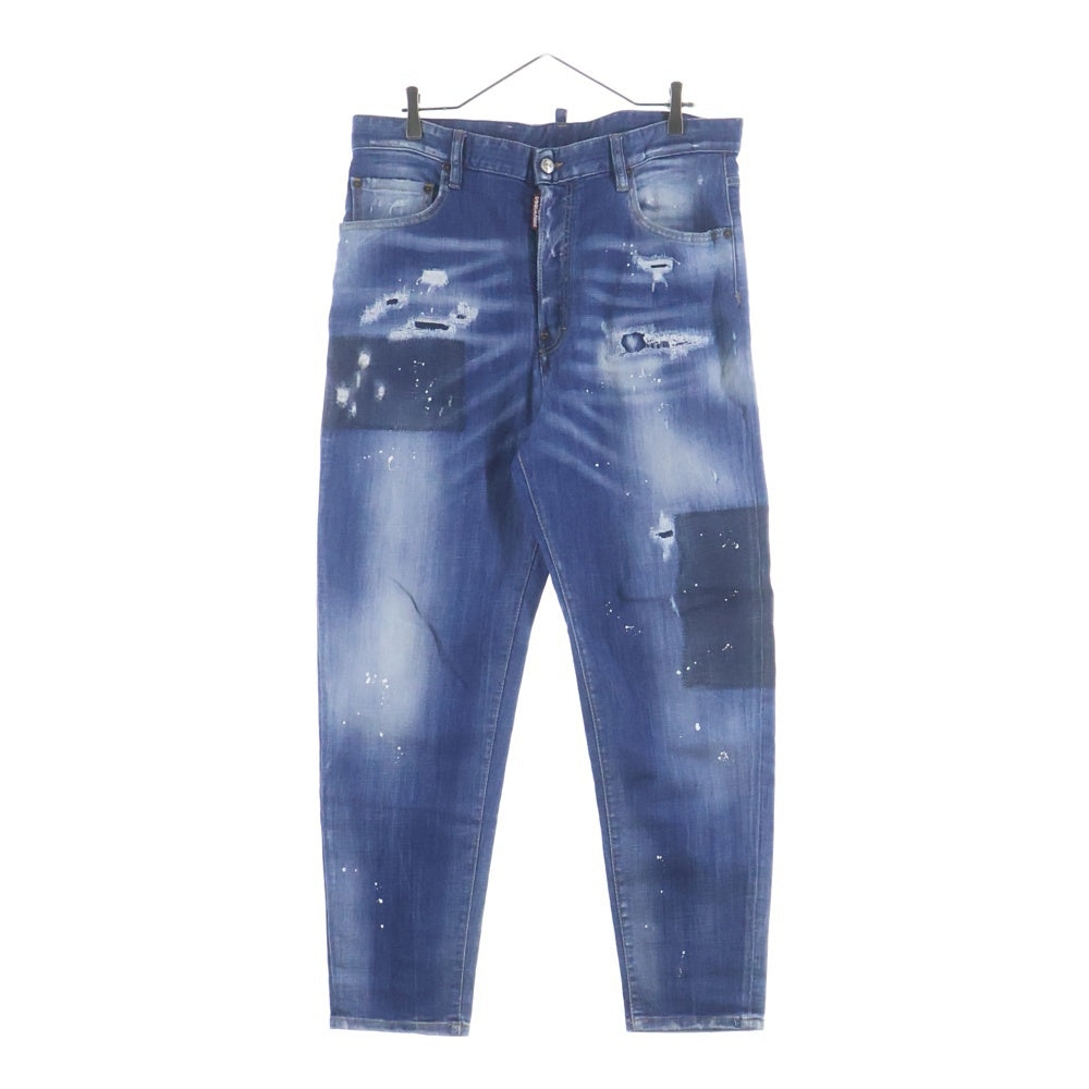 DSQUARED2(ディースクエアード) 80'S JEAN ボタンフライ ダメージ加工 デニムパンツ ジーンズ インディゴ S71LB0617 S30342