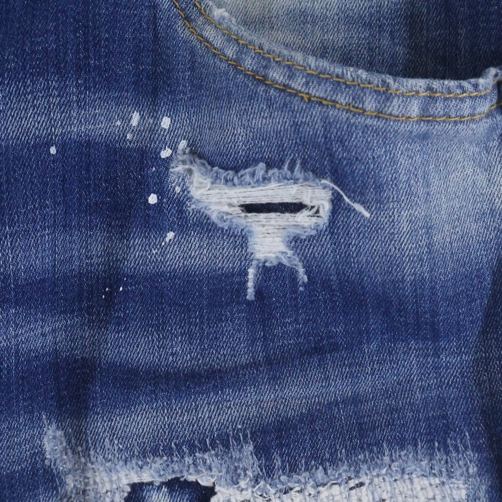 DSQUARED2(ディースクエアード) 80'S JEAN ボタンフライ ダメージ加工 デニムパンツ ジーンズ インディゴ S71LB0617 S30342