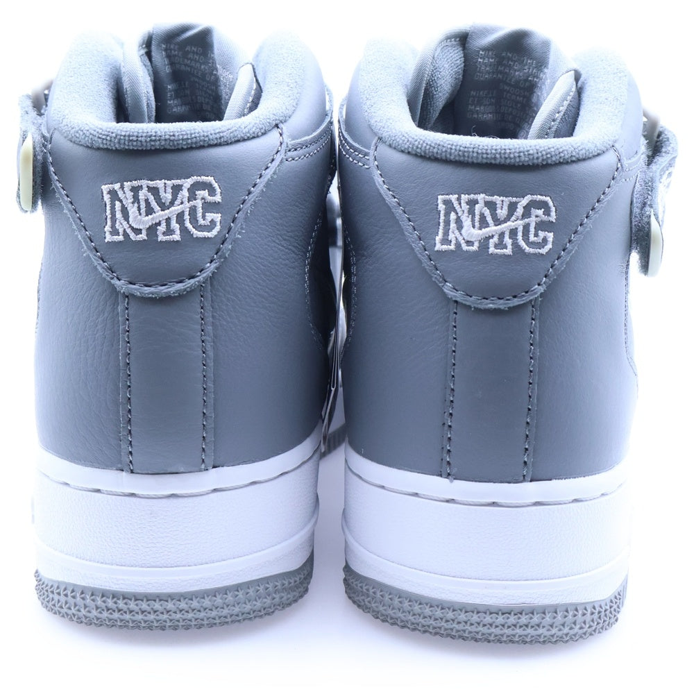 NIKE(ナイキ) AIR FORCE 1 MID QS NYC COOL GREY エアフォース1 ニューヨーク ミッドカットスニーカー グレー US6.5/24.5cm DH5622-001 レディース