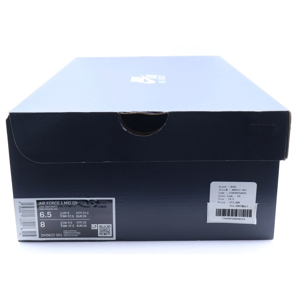 NIKE(ナイキ) AIR FORCE 1 MID QS NYC COOL GREY エアフォース1 ニューヨーク ミッドカットスニーカー グレー US6.5/24.5cm DH5622-001 レディース