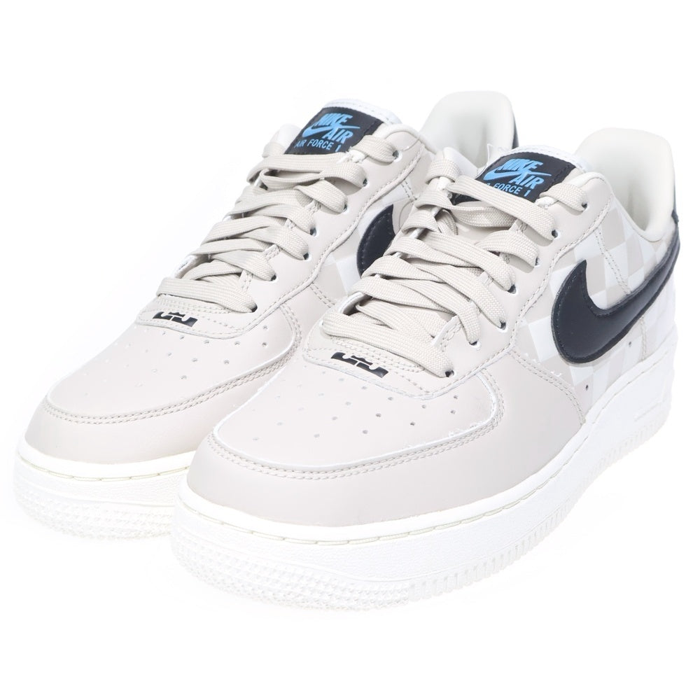 NIKE(ナイキ) ×LEBRON JAMES AIR FORCE 1 07 QS レブロンジェームス エアフォース 1 ローカットスニーカー グレー US6.5/24.5cm DC8877-200 レディース
