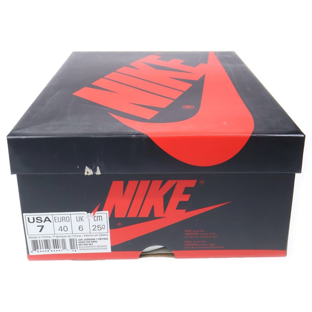 NIKE(ナイキ) AIR JORDAN 1 RETRO HIGH OG NRG HOMAGE TO HOME エアジョーダン 1 レトロ オマージュ トゥー ホーム ハイカットスニーカー US7/25cm 861428-061 レディース