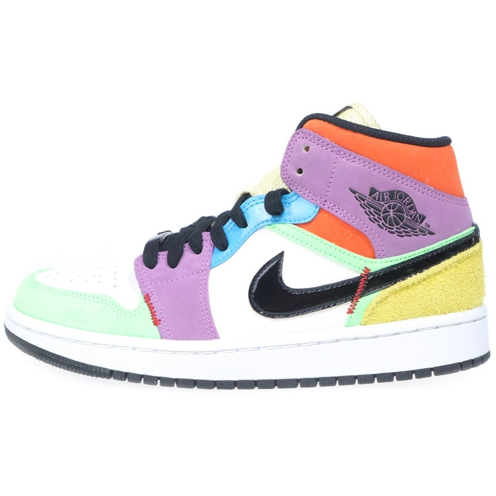 NIKE(ナイキ) WMNS AIR JORDAN 1 MID SE Lightbulb ウィメンズ エアジョーダン ライトバルブ ミッドカットスニーカー マルチ US7.5/24.5cm CW1140-100 レディース