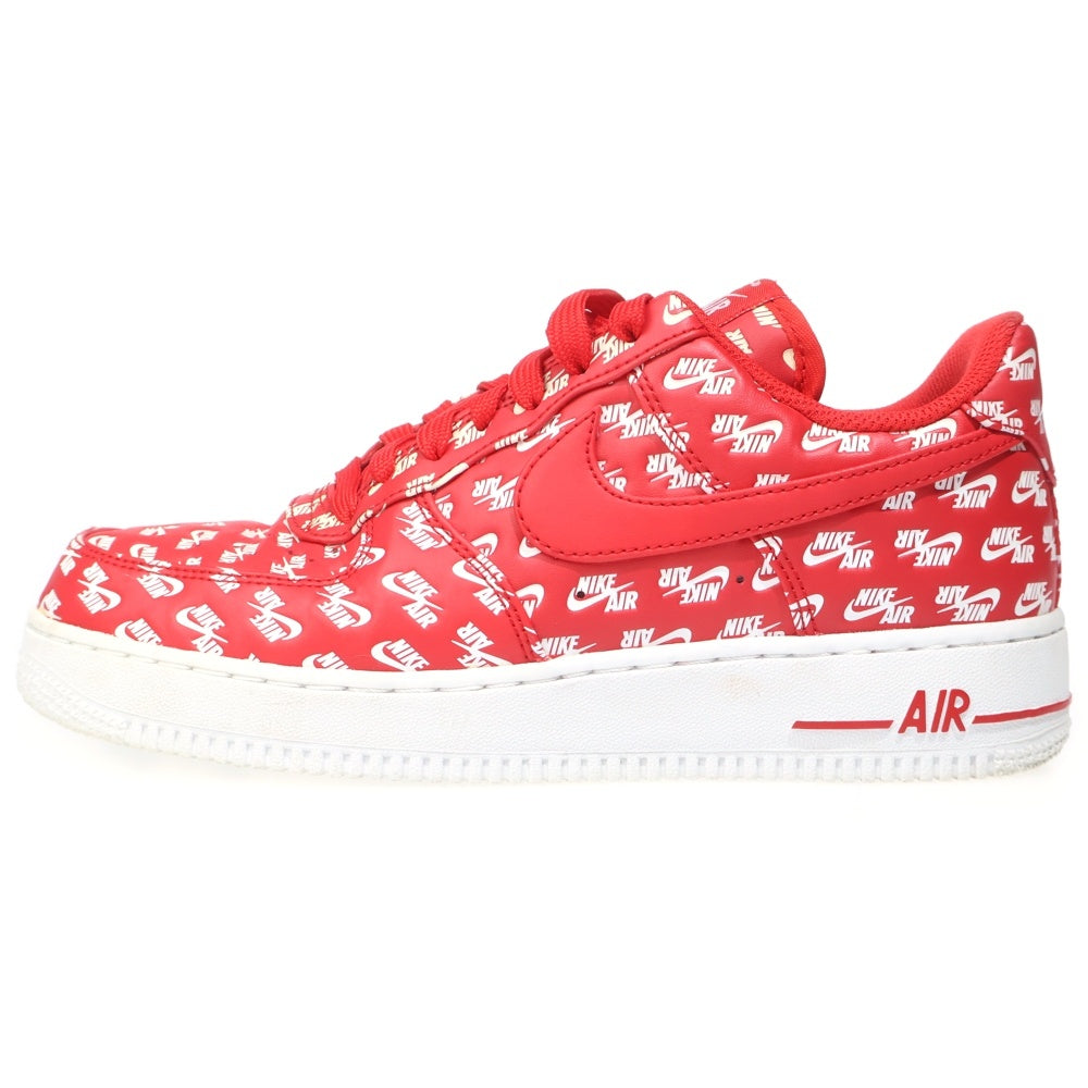 NIKE(ナイキ) AIR FORCE 1 LOW ALL OVER LOGO RED エアフォース 1 オール オーバー ロゴ ローカットスニーカー レッド US6.5/24.5cm AH8462-600 レディース