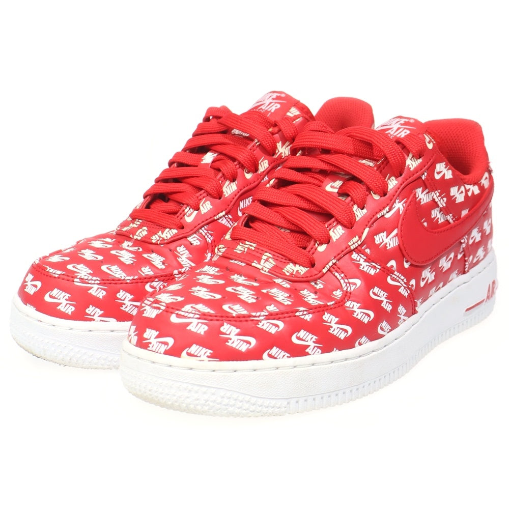 NIKE(ナイキ) AIR FORCE 1 LOW ALL OVER LOGO RED エアフォース 1 オール オーバー ロゴ ローカットスニーカー レッド US6.5/24.5cm AH8462-600 レディース