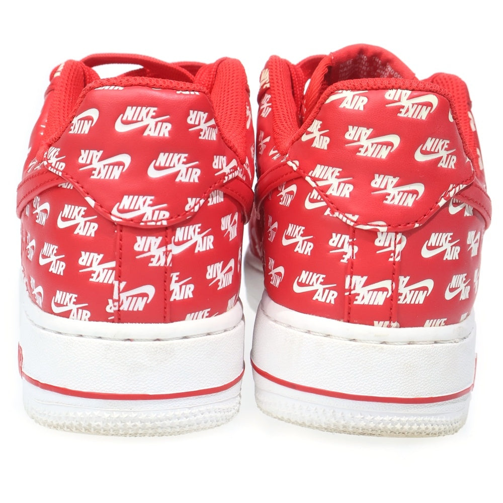 NIKE(ナイキ) AIR FORCE 1 LOW ALL OVER LOGO RED エアフォース 1 オール オーバー ロゴ ローカットスニーカー レッド US6.5/24.5cm AH8462-600 レディース