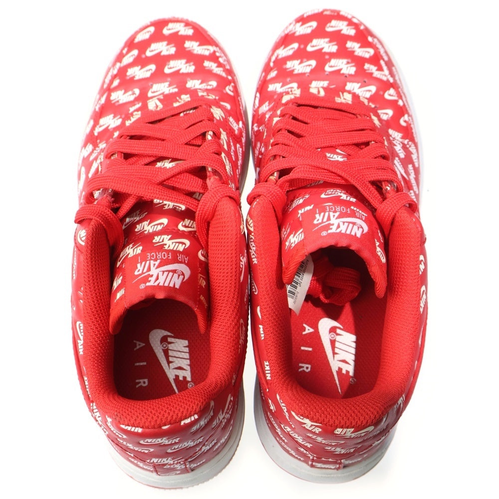 NIKE(ナイキ) AIR FORCE 1 LOW ALL OVER LOGO RED エアフォース 1 オール オーバー ロゴ ローカットスニーカー レッド US6.5/24.5cm AH8462-600 レディース
