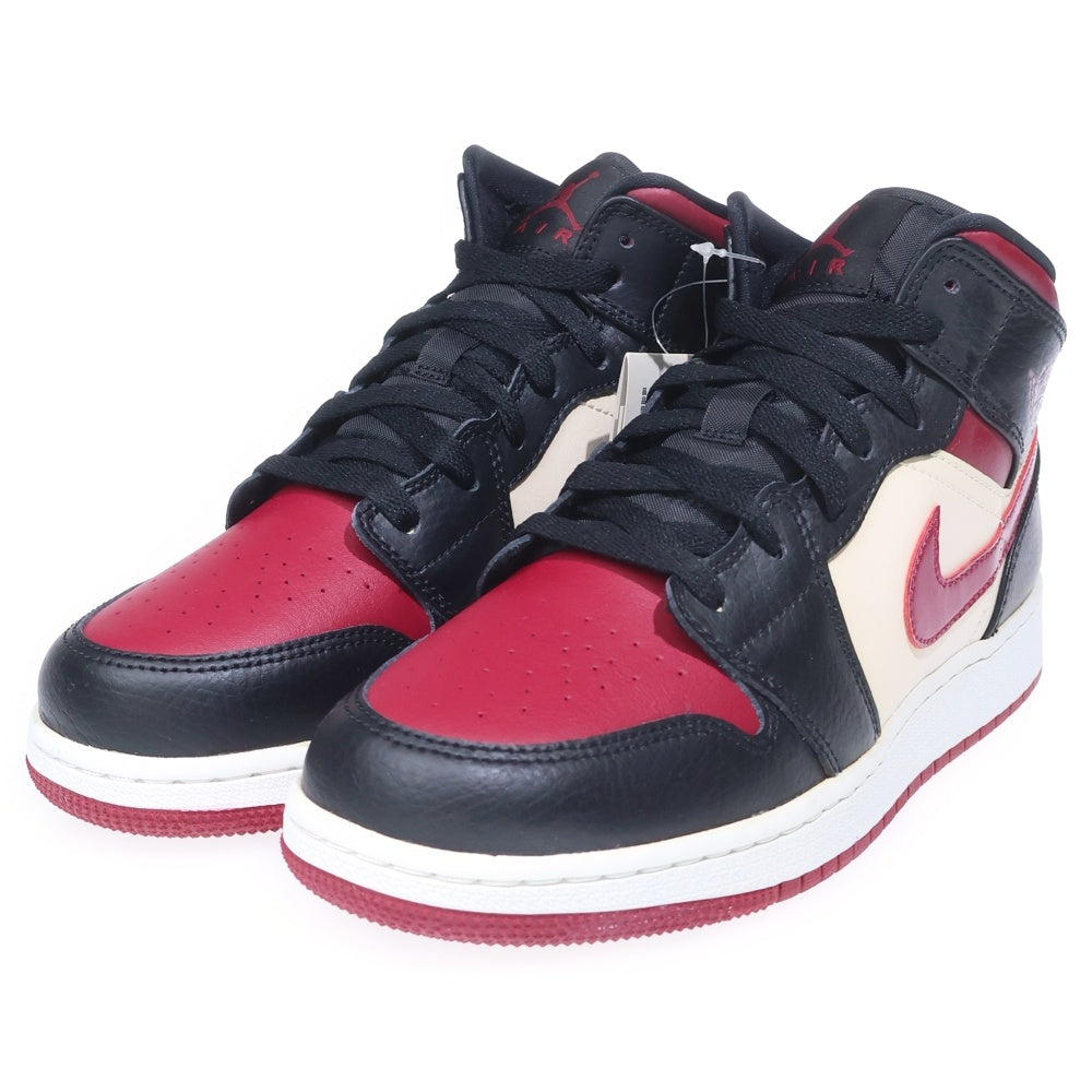 NIKE(ナイキ) AIR JORDAN 1 MID GS エアジョーダン 1 ミッドカットスニーカー ブラック/パープル US6.5Y/24.5cm 554725-066 レディース