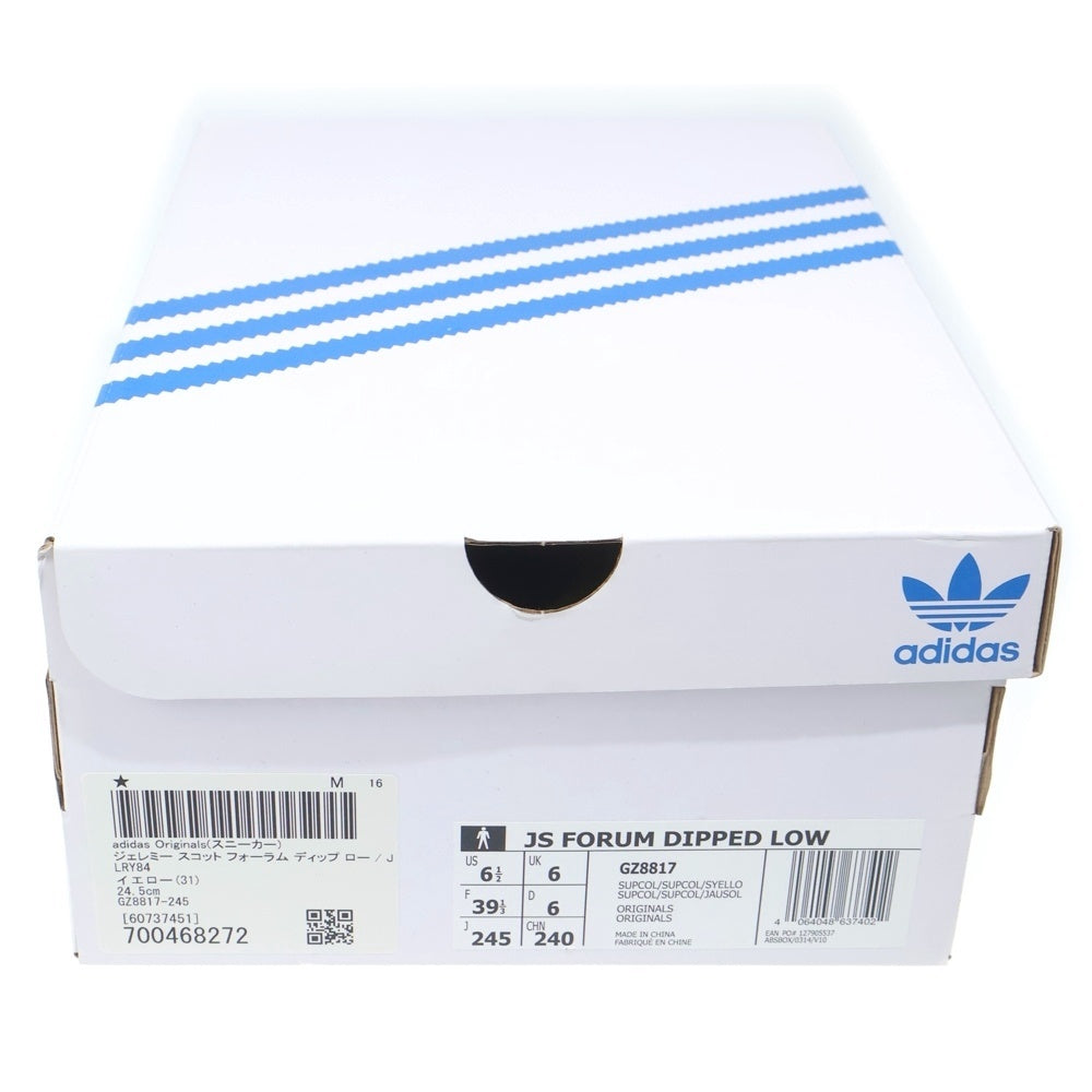 adidas(アディダス) ×JEREMY SCOTT FORUM DIPPED LOW DIP ジェレミースコット フォーラム ディップド ローカットスニーカー ネオンイエロー US6.5/24.5cm GZ8817 レディース