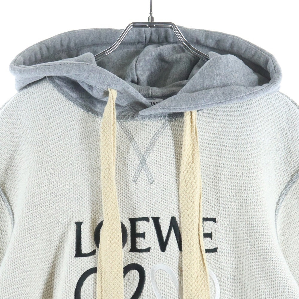 LOEWE アナグラム ロゴ刺繍 パーカー グレー スウェット レディース XS LOEWE - 【美品】 LOEWE / ロエベ | アナグラム ロゴ スウェット | XS