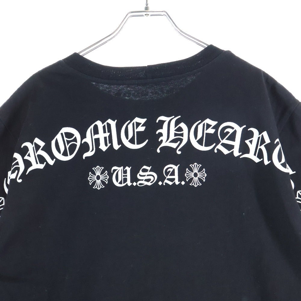 CHROME HEARTS(クロムハーツ) USA Logo S/S TEE ホースシュー バックロゴプリント クルーネック 半袖Tシャツ カットソー ブラック