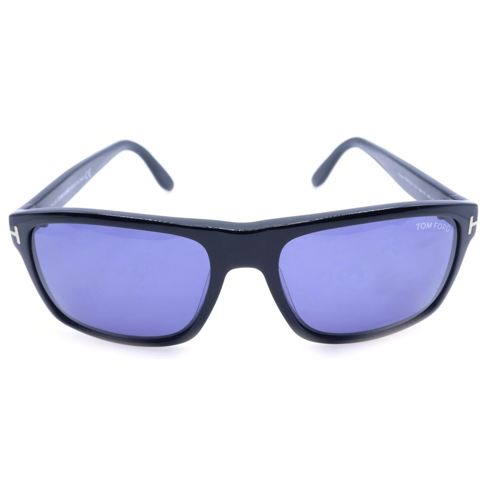 TOM FORD(トムフォード) August スクエアシェイプ カラーレンズ サングラス アイウェア メガネ 眼鏡 ブラック TF678-F