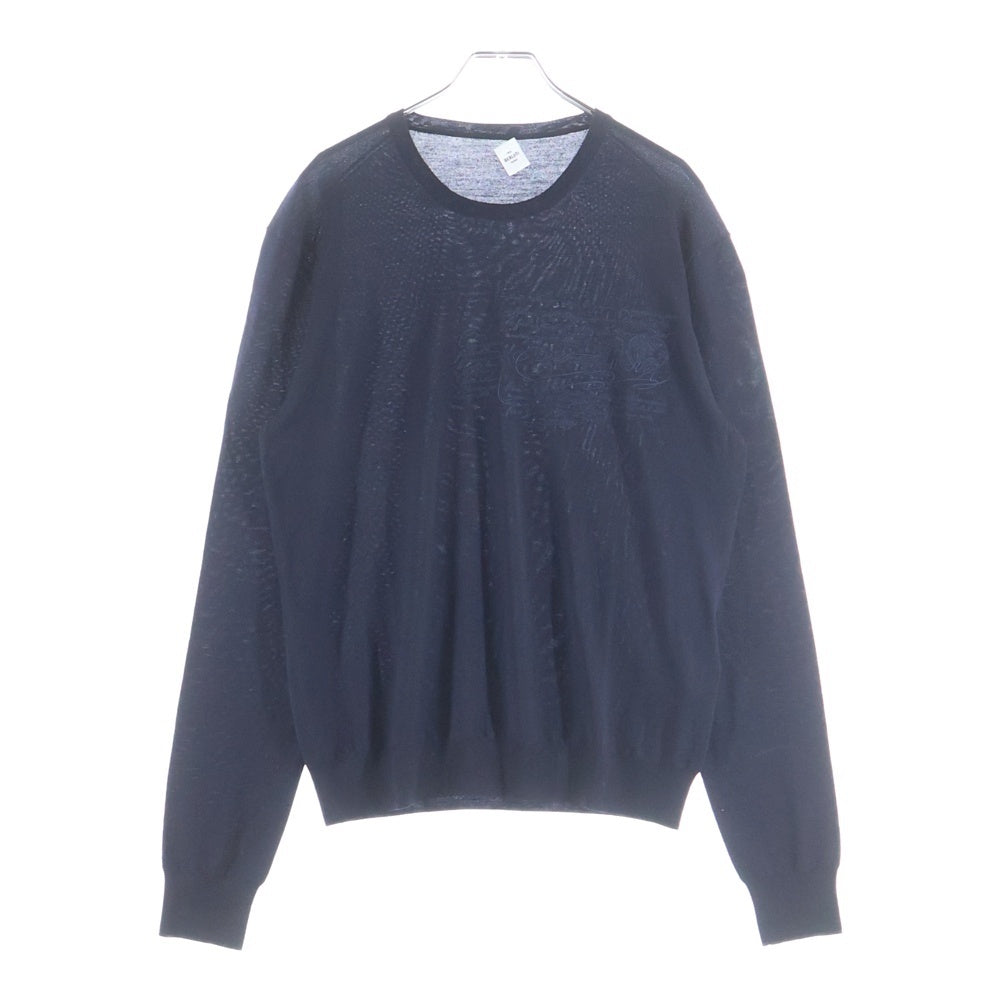 Berluti(ベルルッティ) カリグラフィ ラムウール ニット セーター ネイビー R15KRL115YAD