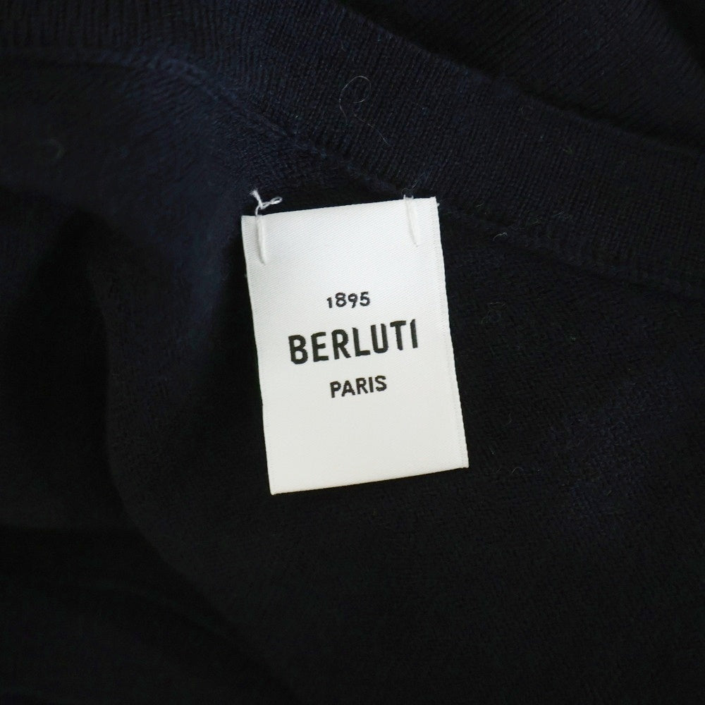 Berluti(ベルルッティ) カリグラフィ ラムウール ニット セーター ネイビー R15KRL115YAD