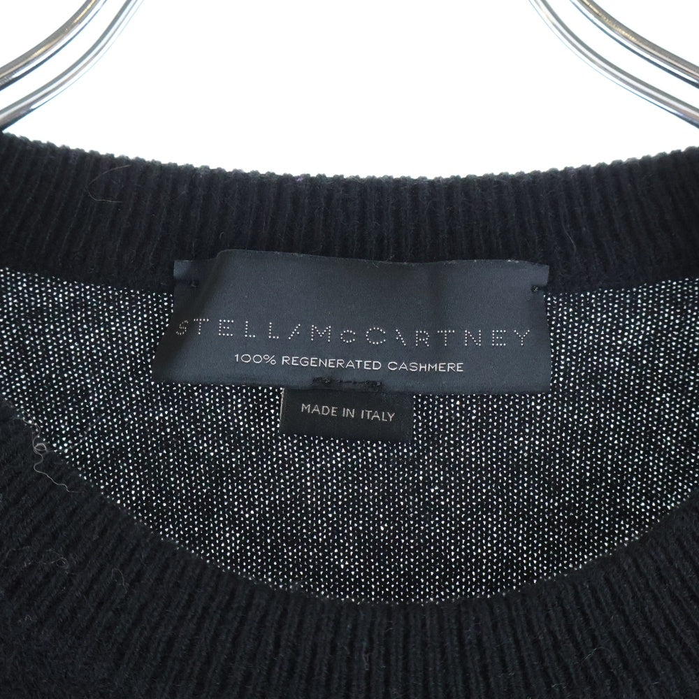 STELLA McCARTNEY(ステラマッカートニー) S刺繍 ウール ニット セーター ブラック 552342S7157-1