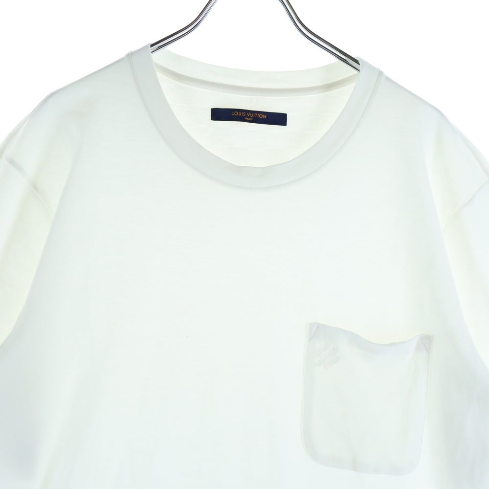 LOUIS VUITTON(ルイヴィトン) 20SS ダミエ ポケット付き 半袖Tシャツ カットソー ホワイト RM201Q CMS H6Y45W