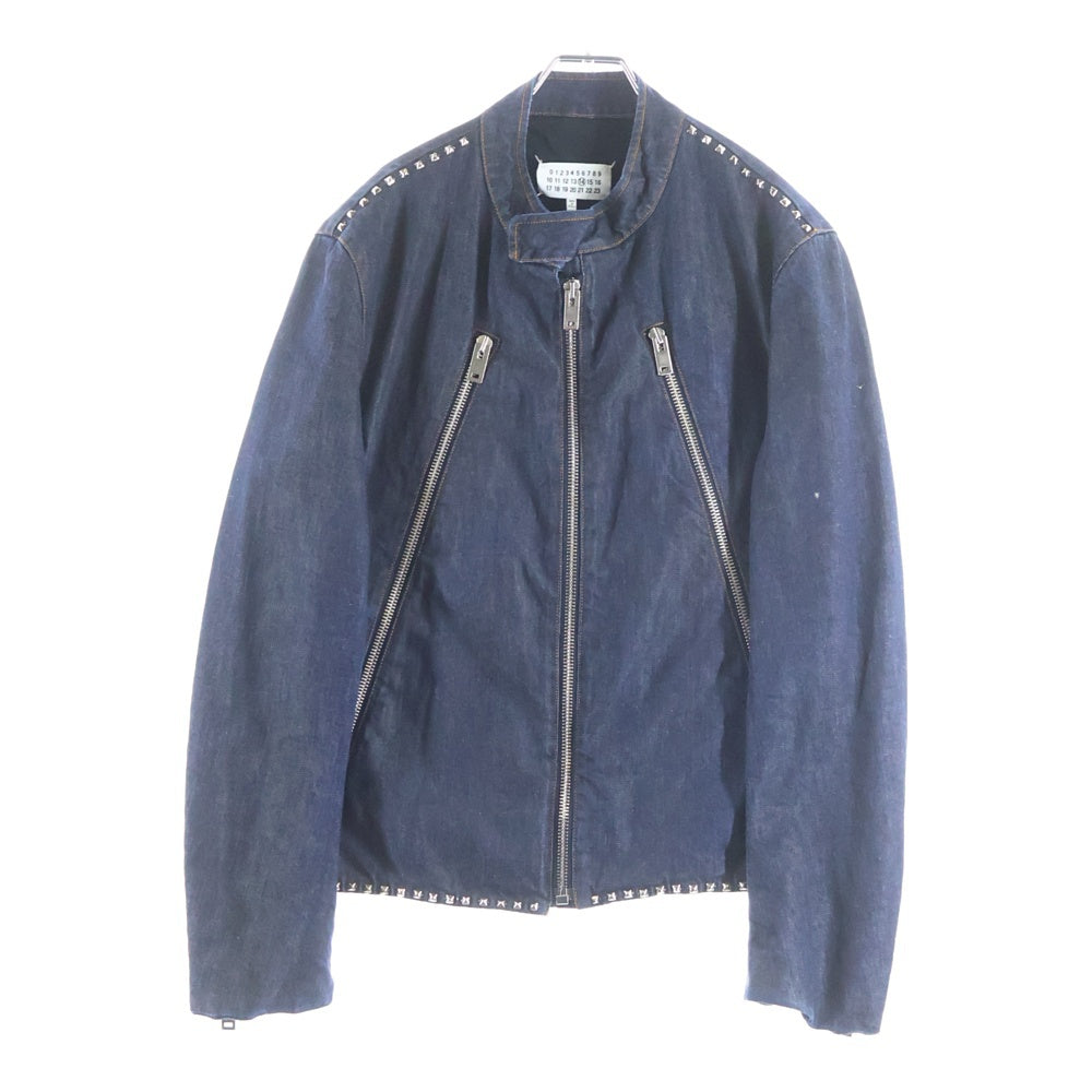 Maison Martin Margiela(メゾンマルタンマルジェラ) 15AW バーニーズニューヨーク 25周年 100着限定 ハの字 スタッズ デニムライダースジャケット インディゴ S30AM0331 S30458