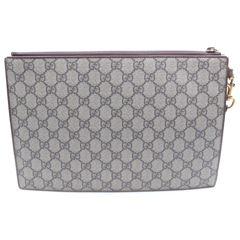 GUCCI(グッチ) GGスプリーム クーリエ ワッペン セカンドバッグ クラッチバッグ ベージュ 473915 レディース