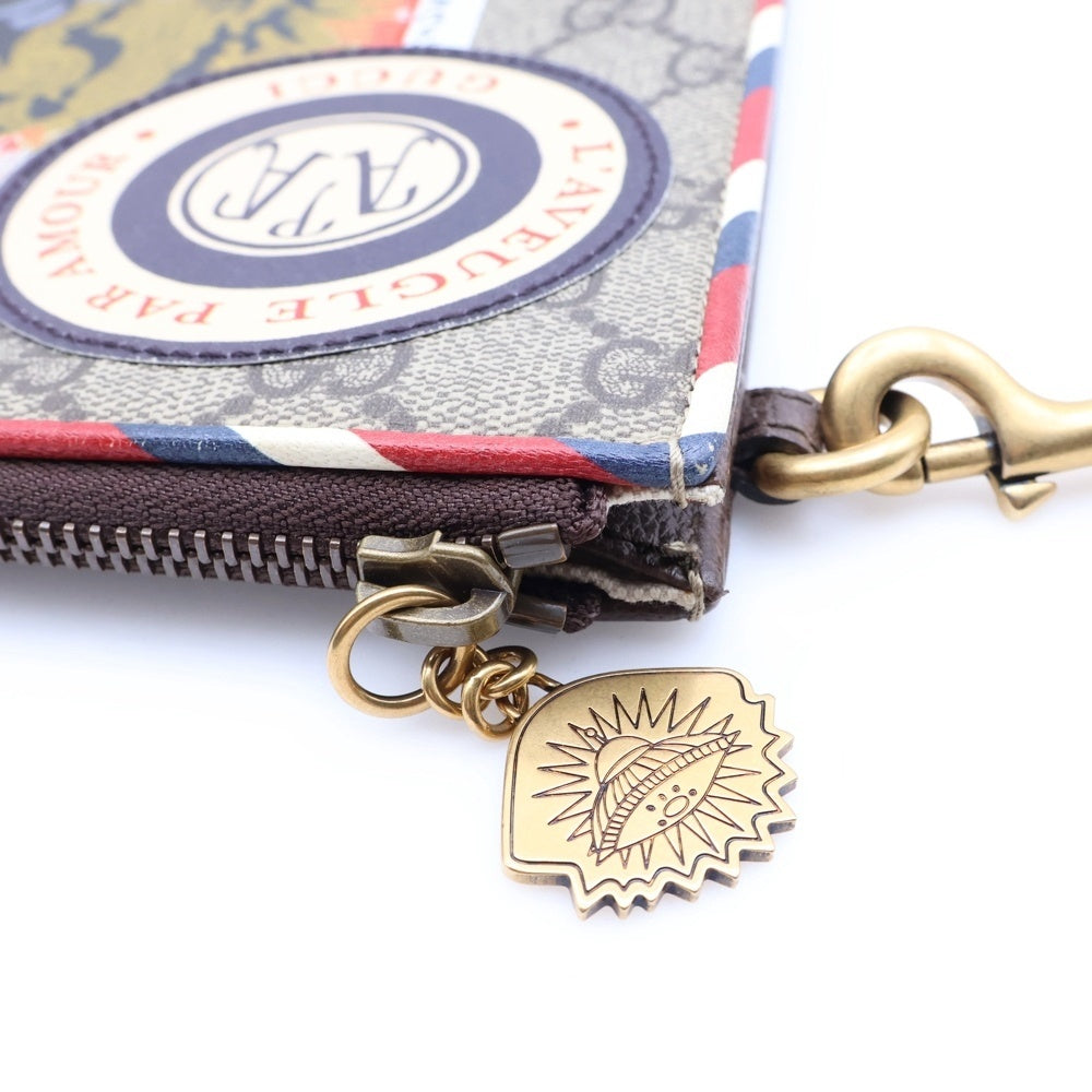 GUCCI(グッチ) GGスプリーム クーリエ ワッペン セカンドバッグ クラッチバッグ ベージュ 473915 レディース