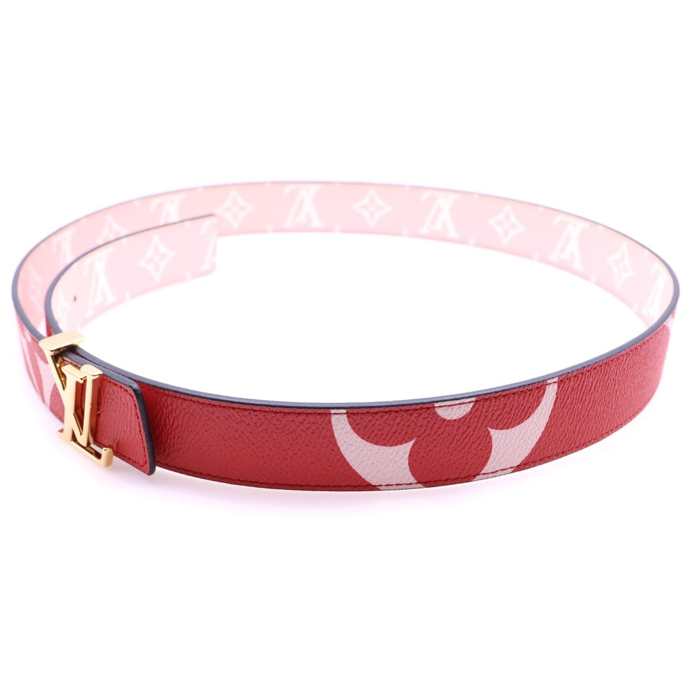 LOUIS VUITTON(ルイヴィトン) LVイニシャル ロゴ ジャイアントモノグラム 30MM リバーシブル ベルト レッド M0150 レディース