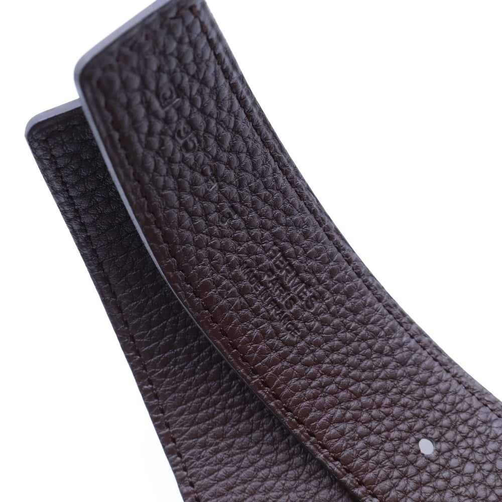 HERMES(エルメス) バックルなし □Q刻印 レザー リバーシブル ベルト ブラウン/ブラック