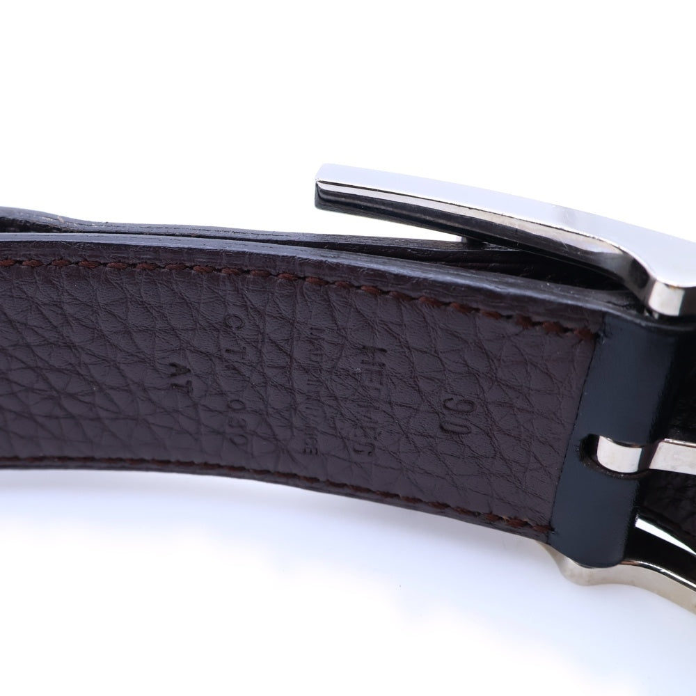 HERMES(エルメス) アピ シルバー金具 C刻印 レザー ベルト ブラウン/ブラック