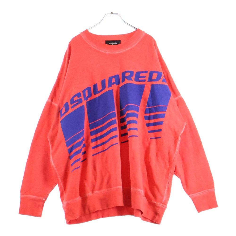 DSQUARED2(ディースクエアード) ロゴプリント スウェット トレーナー オレンジ S71GU0284 S25030