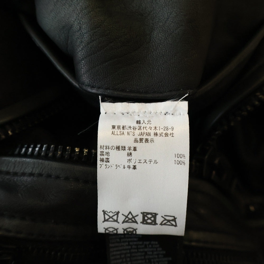 ALLSAINTS(オールセインツ) レザー ダブルライダースジャケット ブラック ML019A