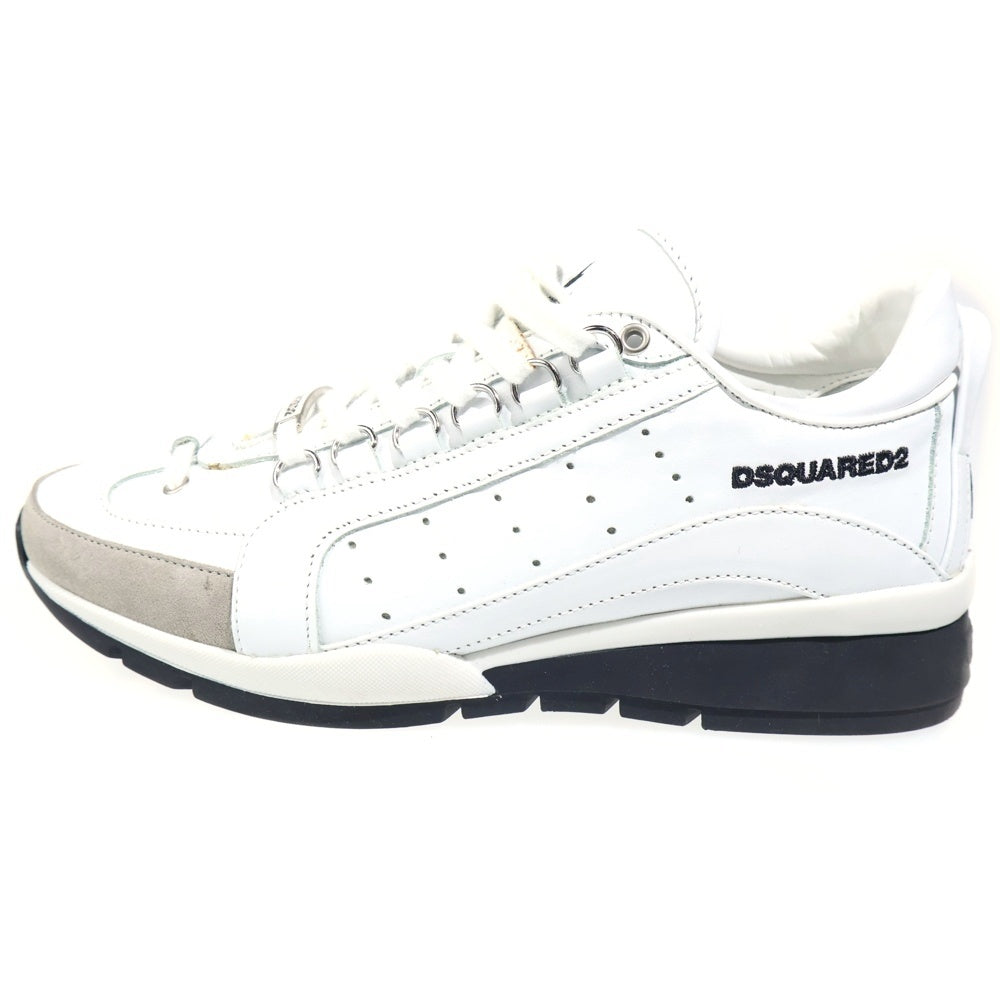 DSQUARED2(ディースクエアード) 551 Lace-Up Low Top Sneakers レースアップ ローカットスニーカー ホワイト SNM0404 065B0001