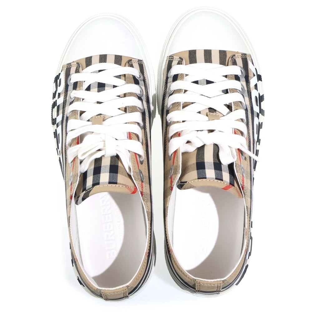 BURBERRY(バーバリー) ロゴプリント ノバチェック ローカットスニーカー ベージュ 8024149