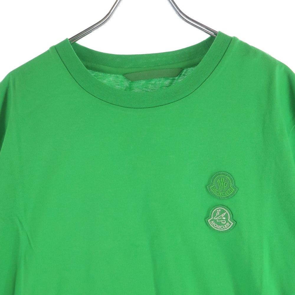 MONCLER(モンクレール) 21SS MAGLIA T-SHIRT ロゴワッペンクルーネック 半袖Tシャツ カットソー グリーン G20928C00005 829FB