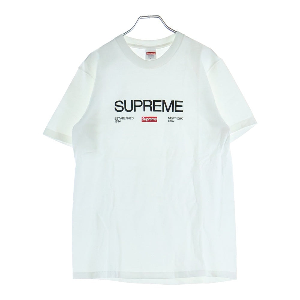 SUPREME(シュプリーム) 21AW Est.1994 Tee ロゴプリント クルーネック 半袖Tシャツ カットソー ホワイト